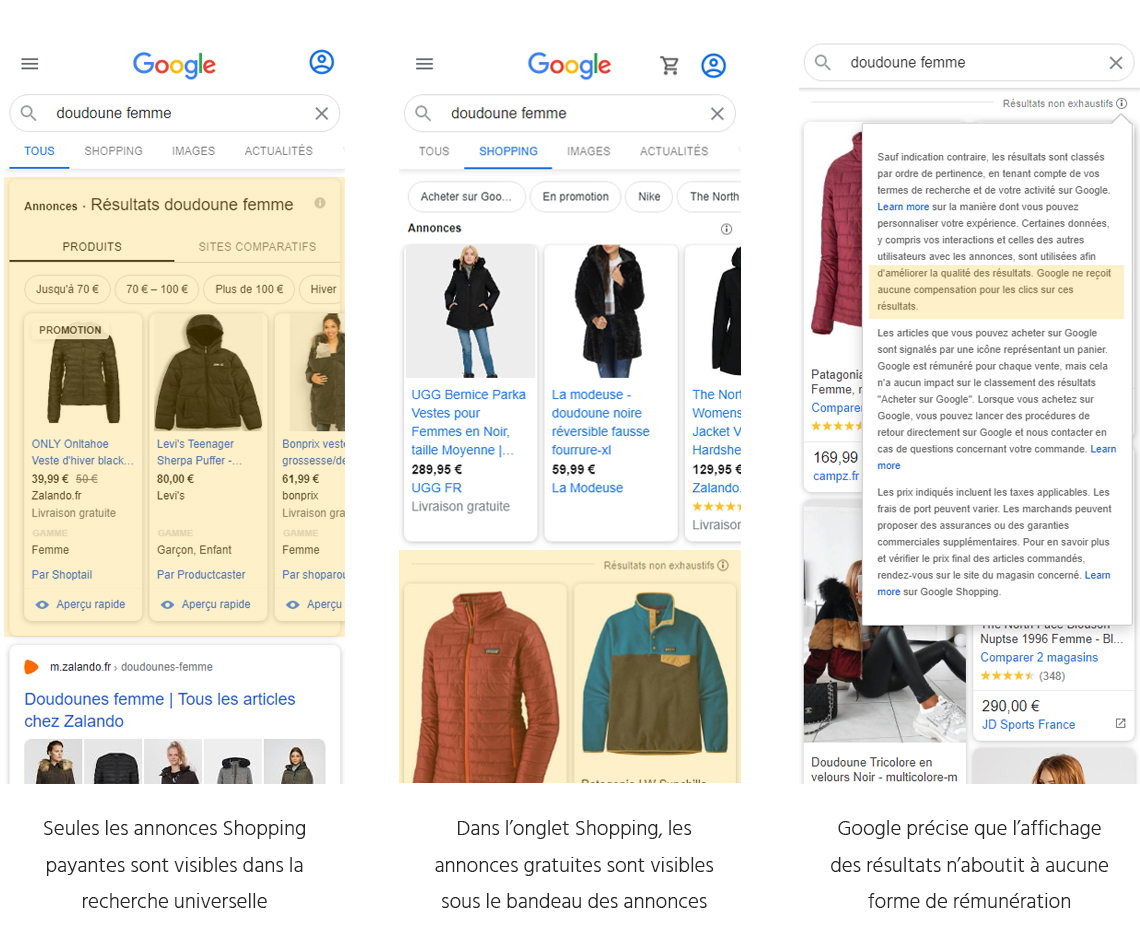 google shopping gratuit en france
